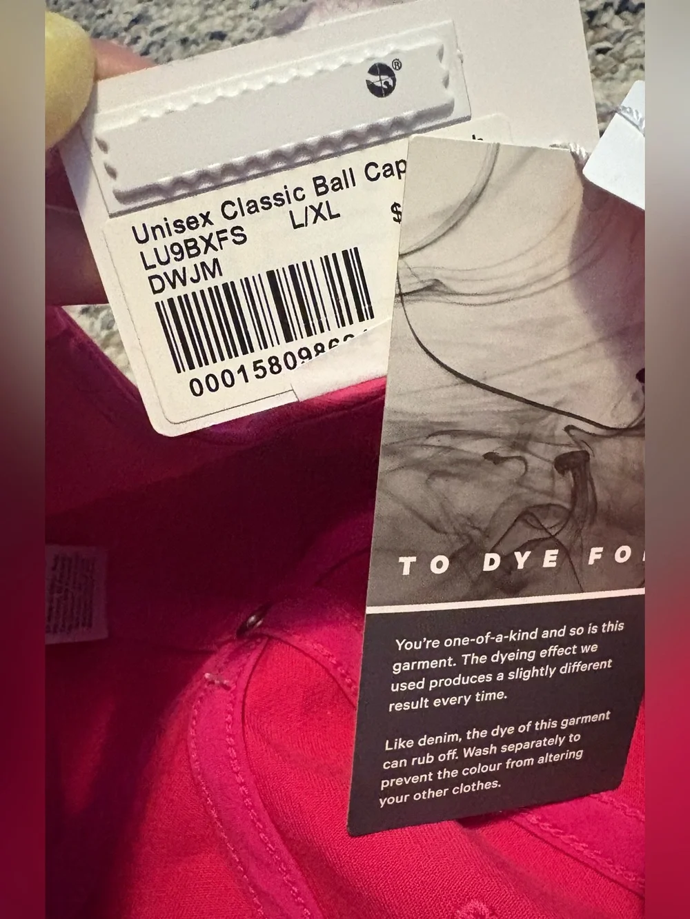 Lululemon Unisex Classic Ball Cap Pink Adjustable Hat L/XL NWT